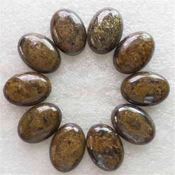 

(10 pieces/lot) Wholesale Natural Pyrite Oval CAB CABOCHON 25x18x6mm Free Shipping Fashion Jewelry C0001584