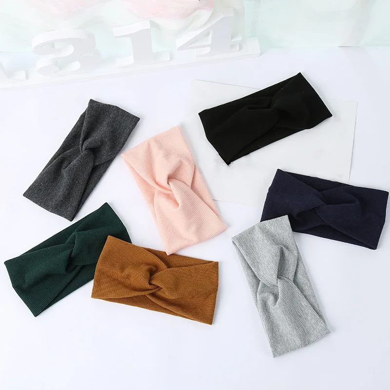 

New 1PC Knotted Drop Shipping Double Fabric Adjustable Elastic Turban Spiral Adult Headband Hair Accessories Fabric