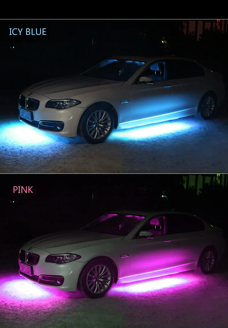 90X120cm Беспроводной с помощью приложения на телефоне автомобиля RGB Светодиодные