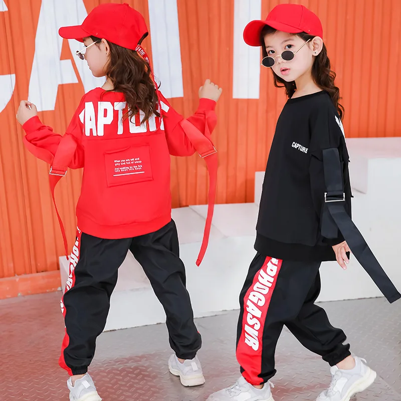 Kids Hip Hop Clothing Casual Tops Shirt Sweatshirt Dancing Jogger Pants for Girls Boys Jazz Dance Costume Ballroom Dance Clothes