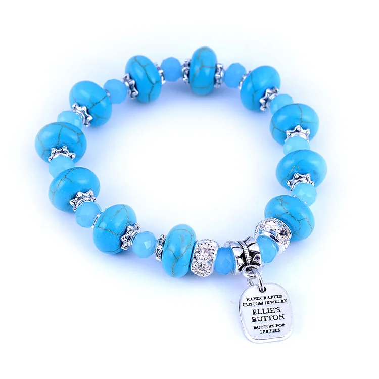 Fashion BlueAnd White Artificial Stone Bracelets Women's Simple Wild