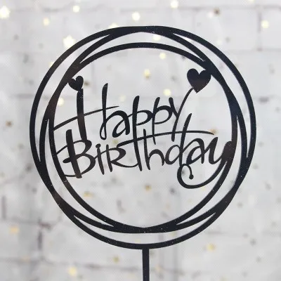 Упаковка из 1 шт. декорации с днем рождения Топпер для торта кекс Tpppers для юбилея день рождения вечеринка Свадьба Decoraitons - Цвет: Style 6