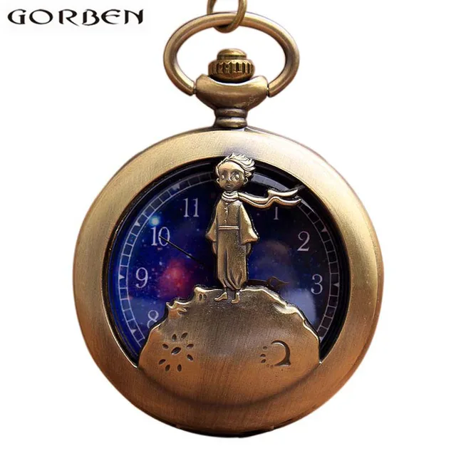 The little Prince Pocket Watch With Chain Vintage Unique Watches Necklace Penden The little Prince Pocket Watch With Chain Vintage Unique Watches Necklace Penden