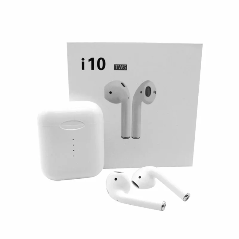 

PYMH New TWS i10 Bluetooth Earphone Wireless earphones Touch control Headset 3D Stereo Earbuds Charging Case i 10