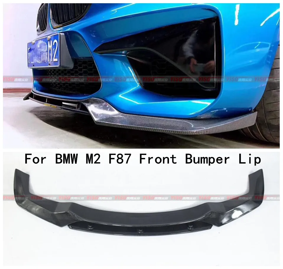 

JINGHANGCar Carbon Fiber Front Bumper Lip Spoiler Auto Car Diffuser Fits For BMW M2 F87