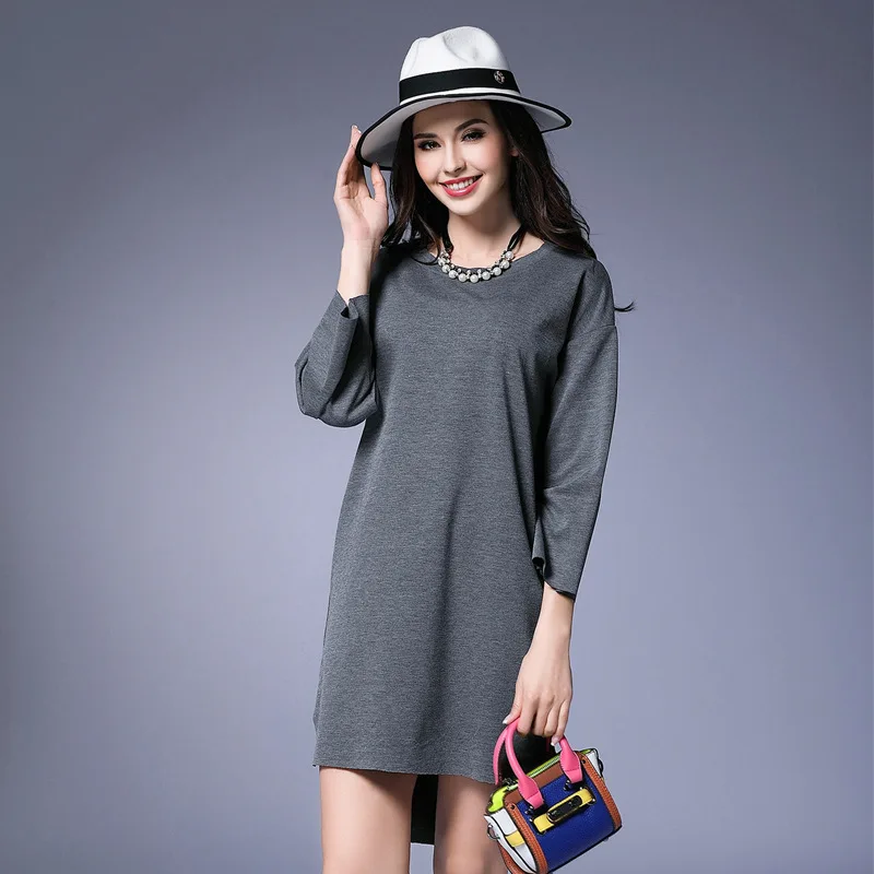 

Factory direct supply for the spring of 2017 new fertilizer plus code women's weight MM200 kg loose large code dress