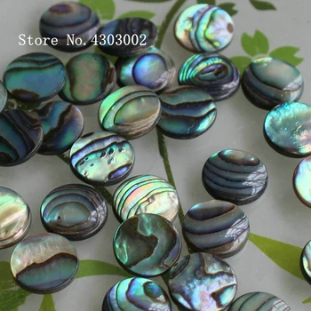 

30pcs/lot 10mm 12mm Natural Round Cabochon Abalone Shell Mother of Pearl shell for DIY Jewelry Round Peacock MOP Pearl shell