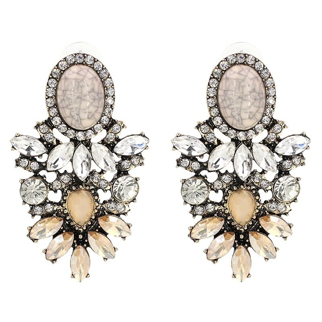 Boucles d'oreilles fantaisie, géométrique, noir et doré, bronze, bijoux  pour femme