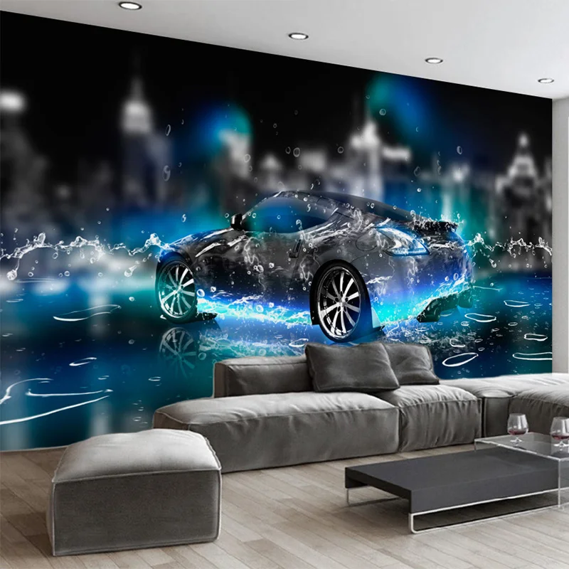 Car Wallpaper For Kids Room Boys - Buy 101x56cm Wall Stickers For