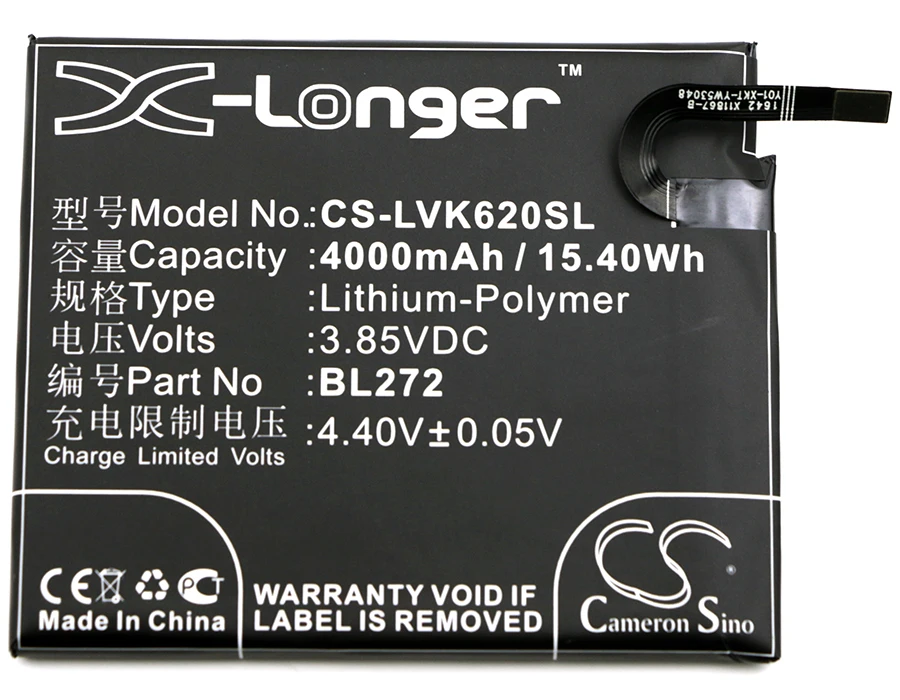Аккумулятор Cameron Sino BL272 SB18C10605 4000 мАч для Lenovo K33A42 Vibe K6 Power|cameron sino|4000mah batterycameron sino battery