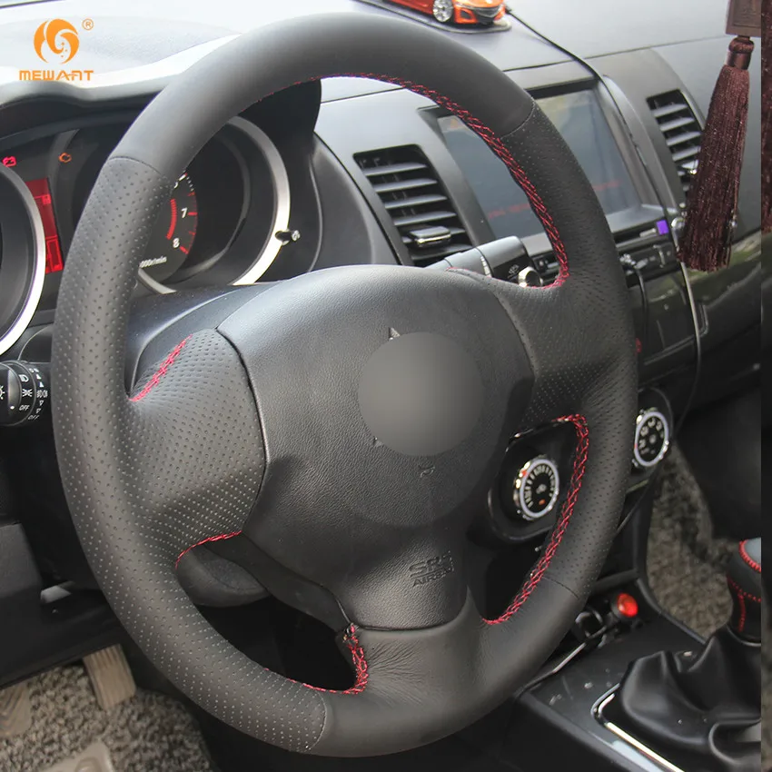 Оплетка рулевого колеса MEWANT из черной искусственной кожи для Mitsubishi Lancer EX 10 X Outlander