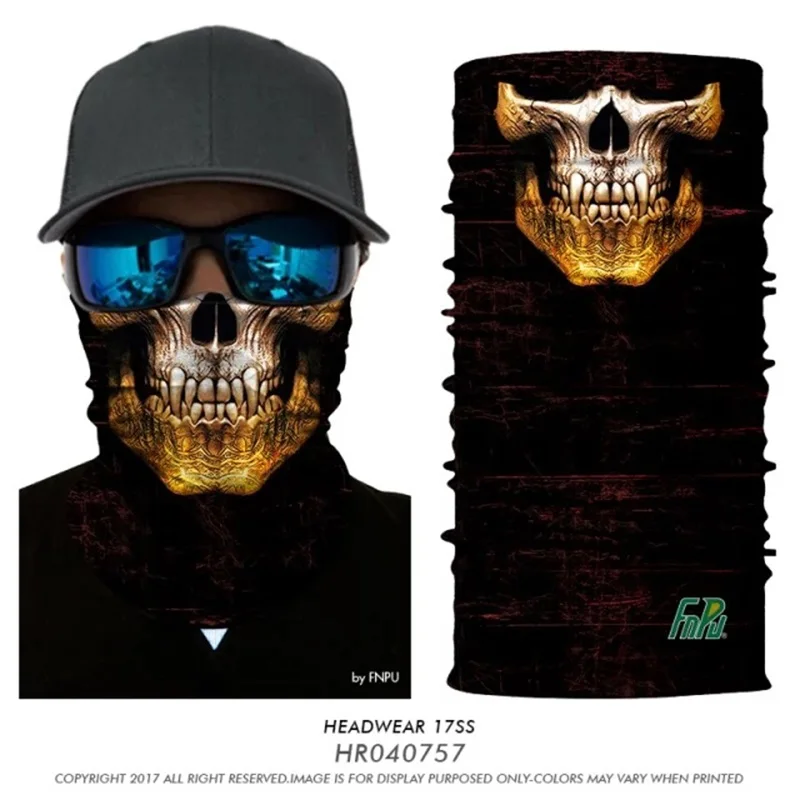 HR040757 Bandana Шарф для лица Хэллоуин 3D череп бесшовная бандана Тур де Коу мото многофункциональный шарф для езды на велосипеде Bragas Cuello бандана Наруто - Цвет: HR040757 Bandana