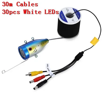 Outlife рыболокатор подводный светодиодный с ночным видением камера для рыбалки 15 м кабель 1000TVL 4,3 дюймов ЖК-монитор рыболовная видеокамера комплект - Цвет: 30 Cables