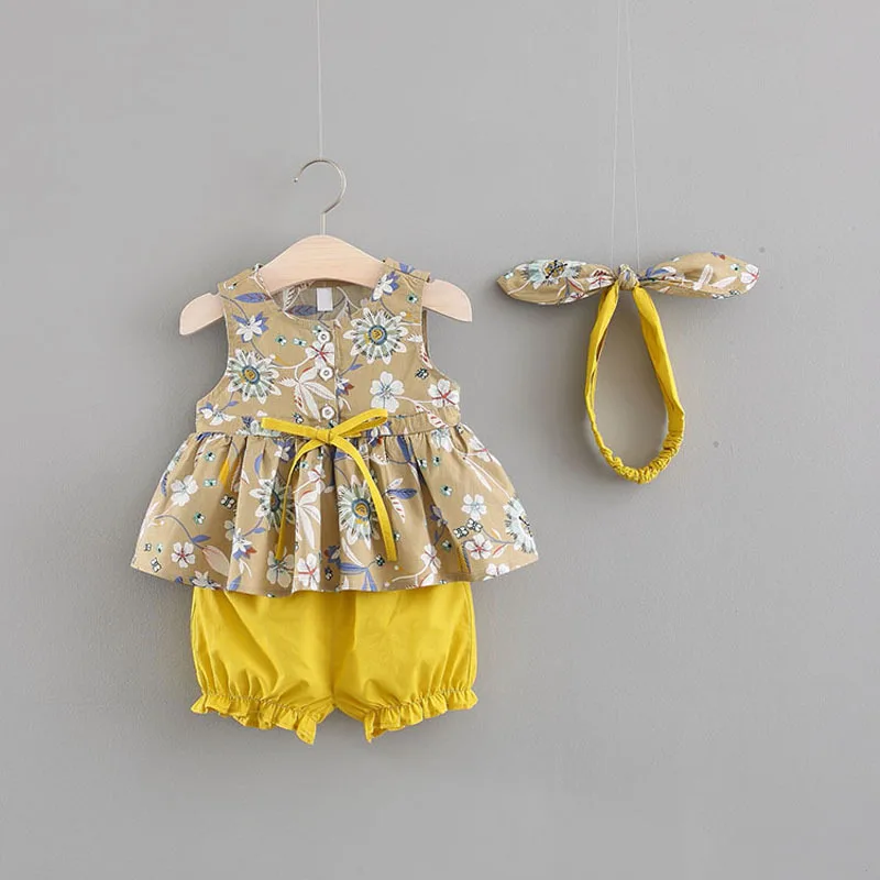 

2018 Limited Rushed Carters Official Store For Bebek Roupa Infantil Female Baby Summer Sleeveless Two-piece 0-3 Shorts Clothes