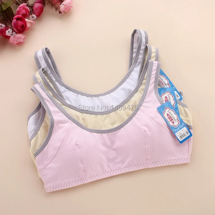 New 2016 High Quality Child Bra Vest Children Underwear Wireless Cotton Kids Intimates Comfortable Girls Training Bra