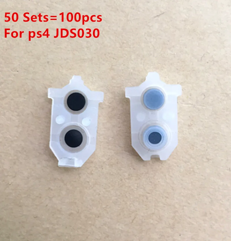 

50sets=100pcs For PS4 JDS030 L2 R2 L1 R1 Rubber Conductive Pads For PS4 Wireless Controller Silicon Rubber Buttons
