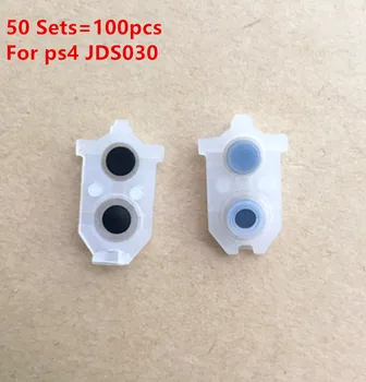 

50sets=100pcs For PS4 JDS030 L2 R2 L1 R1 Rubber Conductive Pads For PS4 Wireless Controller Silicon Rubber Buttons