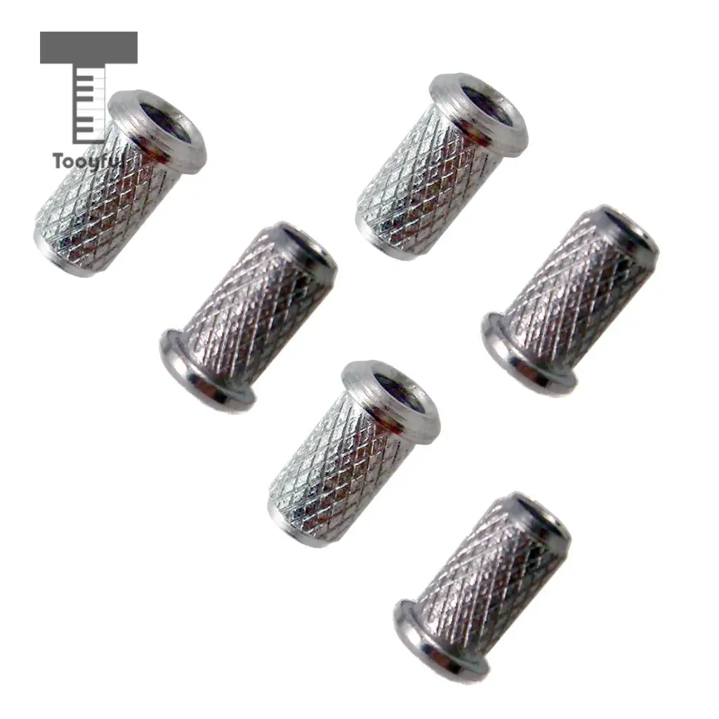 Tooyful 6pcs/set Guitar String Thru Body Ferrules Bushing Set for Electric Guitar Parts Accessories