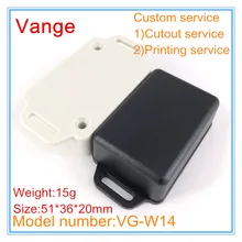 10 шт./лот, настенный корпус из АБС-пластика, пластиковый материал, коробка для инструментов 51*36*20 мм для проводного разъема трансформатора