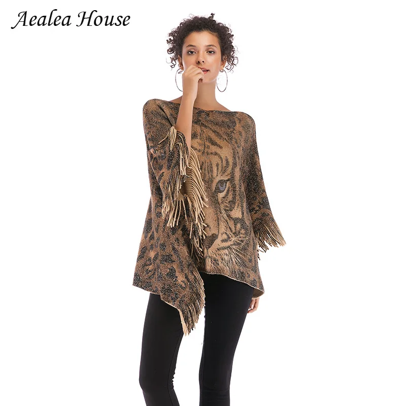 Azalea House Women cloak Floral Print Tassel Blouse Tops