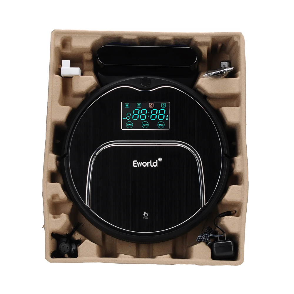 

Eworld Wireless Vacuum Cleaner with Big Garbage Box , Big Mop,ABS and Aluminium Alloy Cleaning Robot M883 For Cleaning Floor