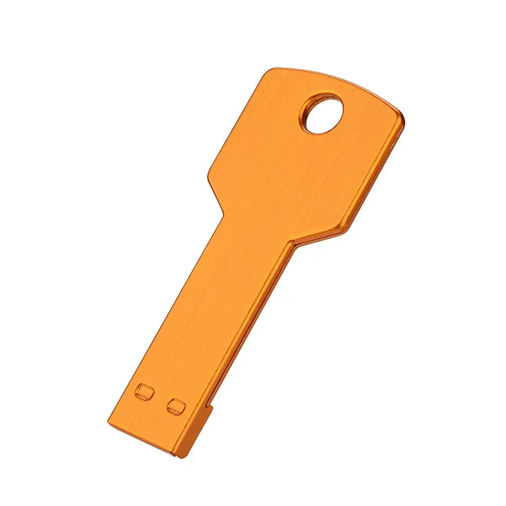 Gold Металлический дверной ключ, USB флеш-накопитель, USB флешка, золотой ключ, флешка, 4 ГБ, 8 ГБ, 16 ГБ, 32 ГБ, 64 ГБ, 128 ГБ, флешка, карта памяти - Цвет: Gold