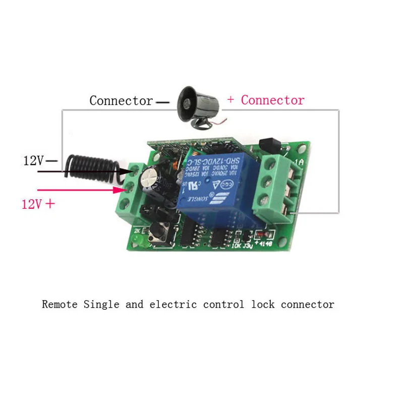 Sleeplion12V 10A 1CH Wireless Relay Switch 4 4-key wireless RF Smart Control Switch Transmitter+4 Receiver Module 12V 315/433MHz