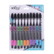 Уход за зубами 10 шт. естественная Защита окружающей среды отбеливание зубов Нескользящая ручка Мягкая зубная щетка JAN16