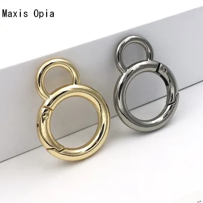 

50 pcs Spring O Ring,bag hook,Round Carabiner Snap Clip Trigger Spring Keyring Buckle,O ring for bags,DIY bag accessories Handle