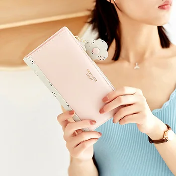 

Women Wallet Long Style Fresh Flowers Ladies Fashion Purses Mini Bag Women Ultra-thin Clutch Coin Purse Card Holder Wallets