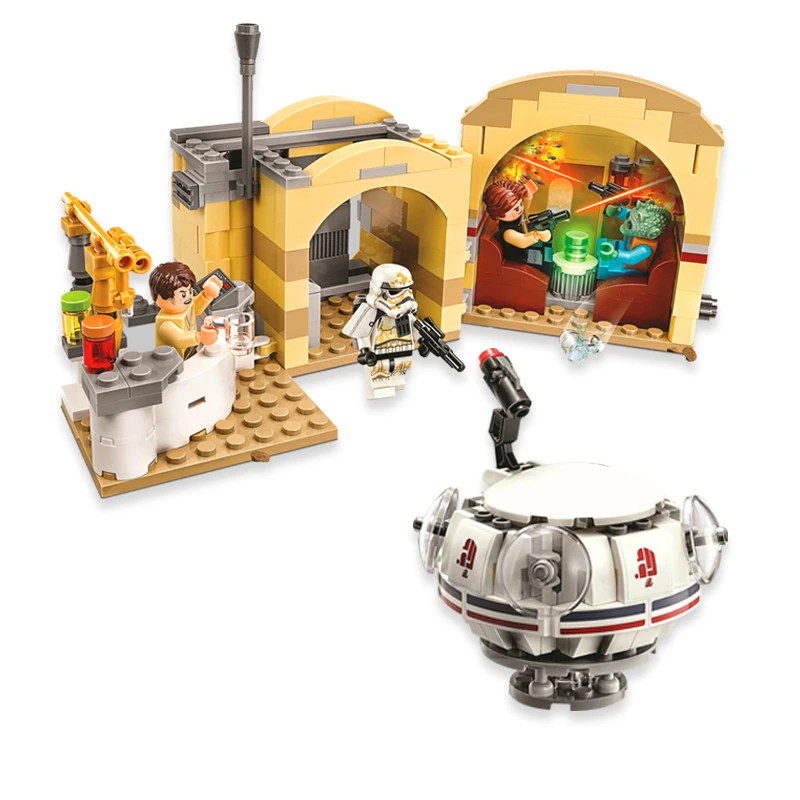 

Genuine BELA 10905 400Pcs Star Wars Mos Eisley Chalmun's Cantina Model Building Block Toys For Children Compatible Legoe 75205