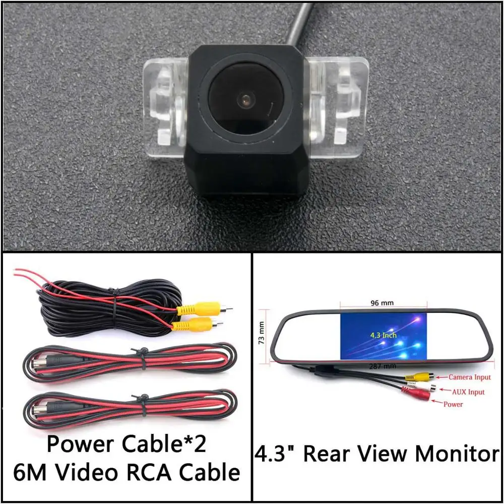 Full HD резервная камера заднего вида Камера для Toyota Camry 2000 2001 2002 2003 2004 2006 2007 2008 Стоянкы Автомобилей Автомобиля ЖК-дисплей зеркальный монитор - Название цвета: Cam N 4.3 Mirror