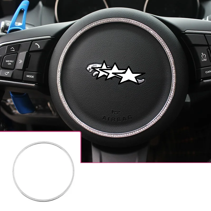 

Control System Steering Wheel Interior Durable Auto Automobile Decorative Mouldings Trim Decoration Covers 18 19 FOR Jaguar XEL
