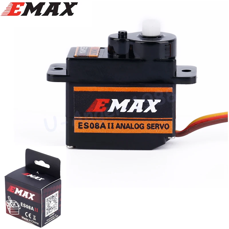 4x EMax 9g Высокочувствительный Мини Sub Micro Servo ES08A 8g ES08 3D RC самолет вертолет ES08MD ES08MA MG90S