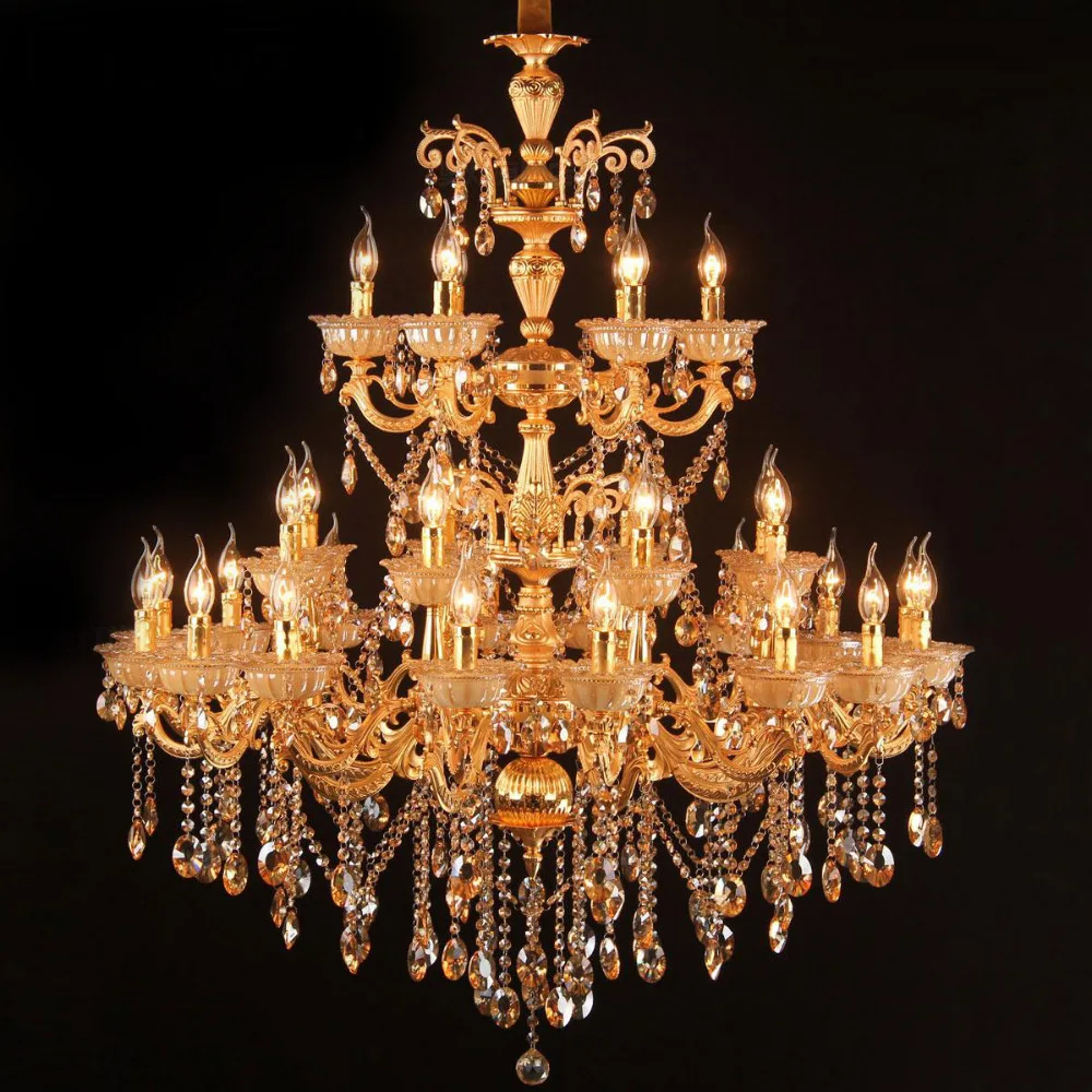 

Luxurious Crystal Chandelier Light Fixture Hanging Lamp for Restaurant Hotel Project Large Lustres Luminaires Lighting