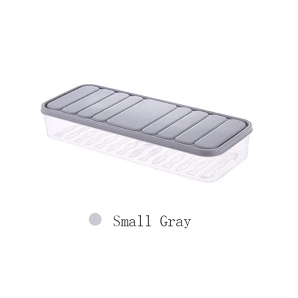 Герметичный контейнер для хранения еды, пластиковый ящик для хранения еды, контейнер для кухонных принадлежностей, отделочный ящик для хранения - Цвет: Gray-S-1