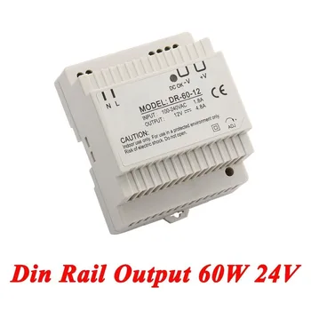 

DR-60 Din Rail Power Supply 60W 24V 2.5A,Switching Power Supply AC 110v/220v Transformer To DC 24v,ac dc converter