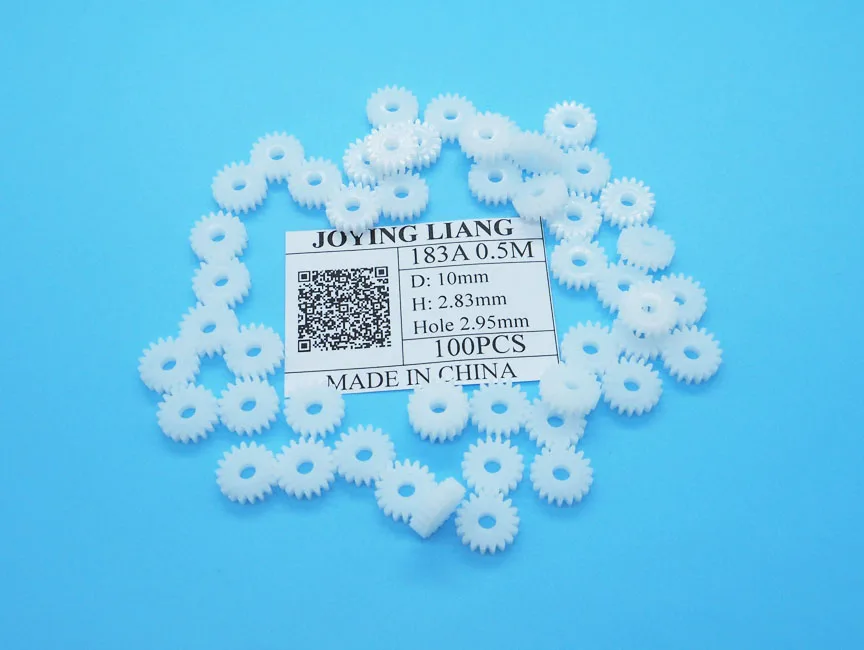 183A 0.5M Plastic Gear 18 Teeth Tight for 3mm Shaft Motor Fitting UAV Model Toy Accessories 100pcs/lot