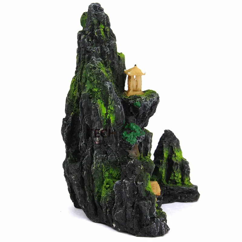 Горная Смола вид аквариума Орнамент Дерево-каменная пещера украшение аквариума