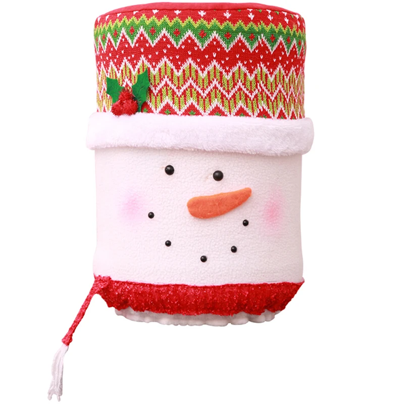 Snowman Вязаный свитер Санта-Клаус/Снеговик/Лось праздничные Чехлы рождественские крышки диспенсера вечерние праздничные рождественские украшения - Цвет: Snowman