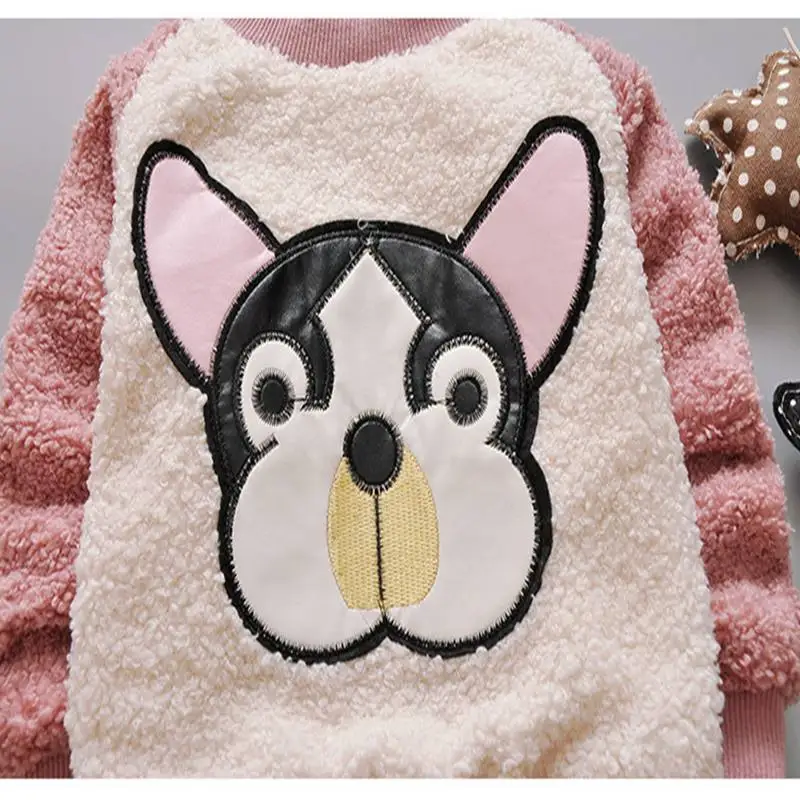 Winter Warm Thick Fleece Baby Sweaters Infant Cute Cartoon Animal Little Dog Kids Pullover Long Sleeve T-shirts Toddler Blouse (11)