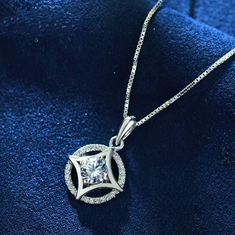 

KingDeng Crystal Necklace For Women Fashion Jewelry Luxury Zircon Accessories Harajuku Charming Pendants Valentine's day Silver