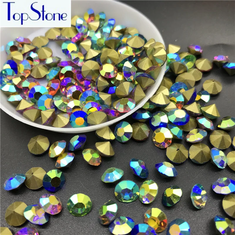 Glass Rhinestone | Chaton 6mm - Ss28 6mm 144pcs Glass Colors Ab ...