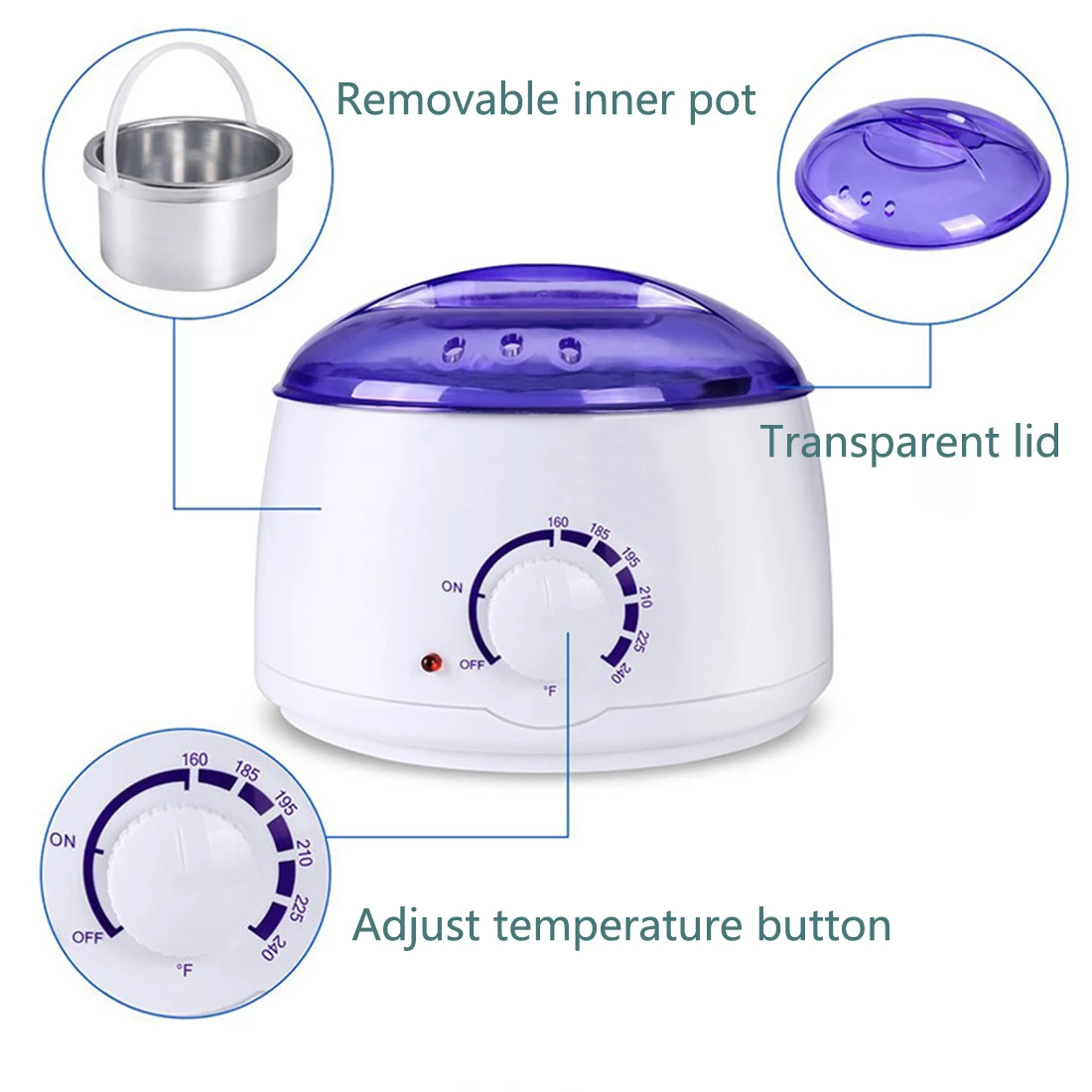 Waxing heater mini wax machine multi plug hair removal device set