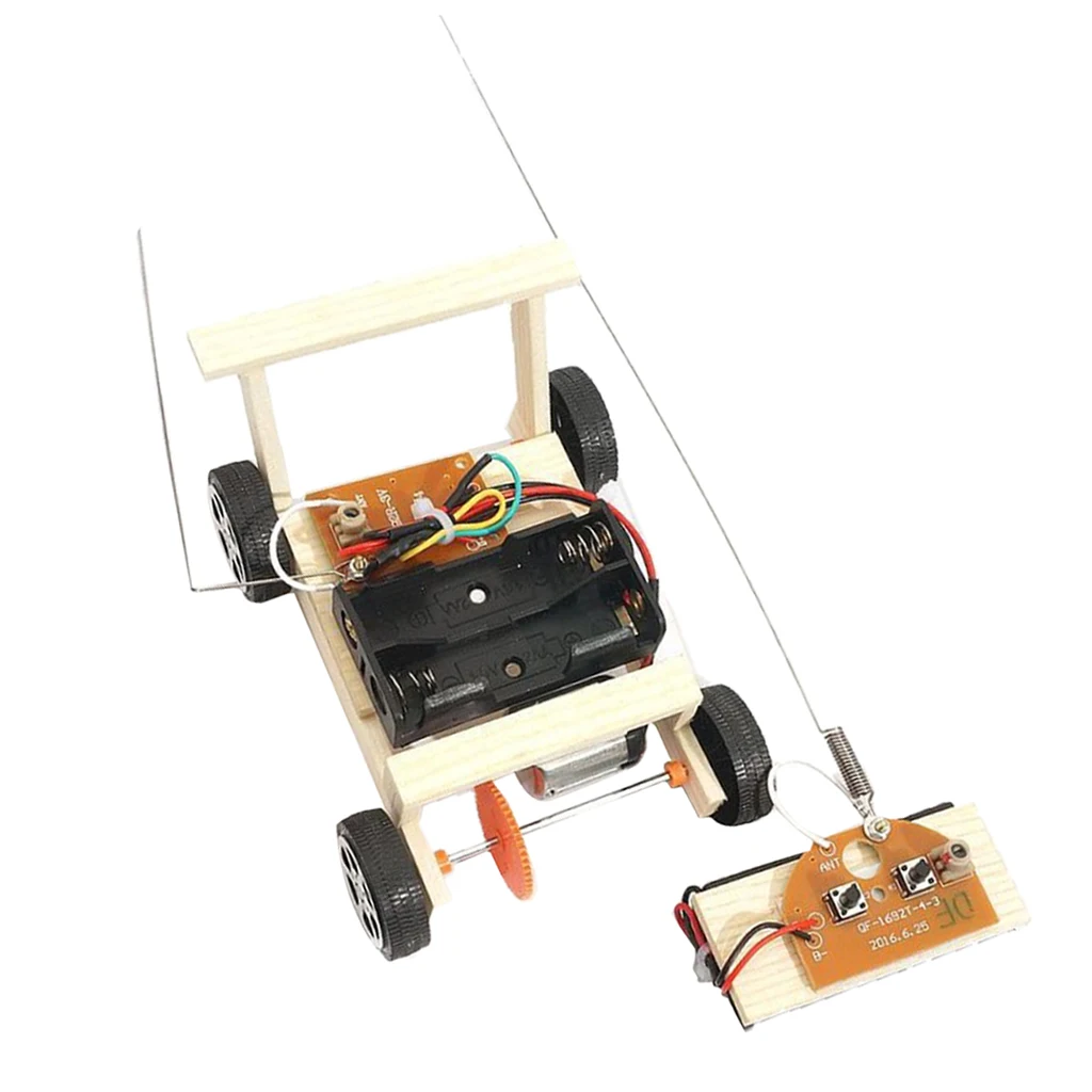   Interests Raising Physics Teaching Tool Remote Control Motor Car Model - Hands On Working Kit Smart Toy of IQ Training