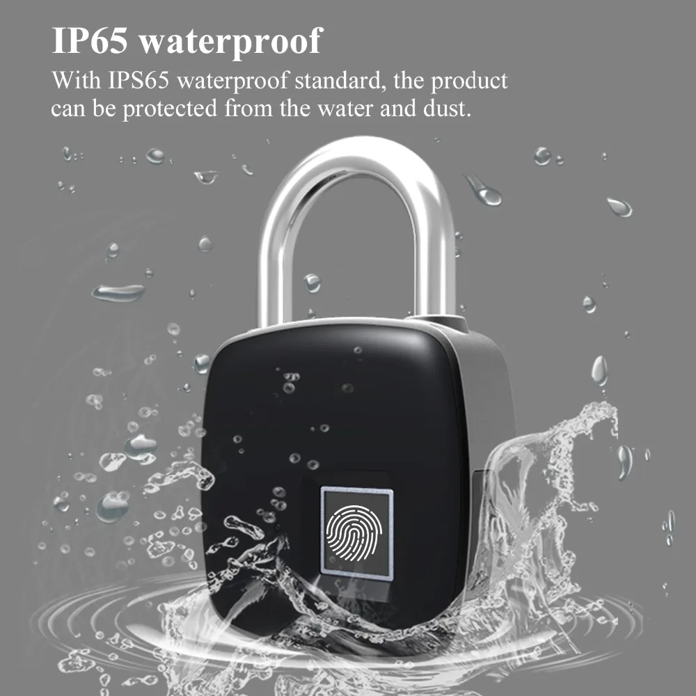  Aimitek P3 + Bluetooth candado de huella digital bloqueo inteligente Seguridad Biométrica impermeab