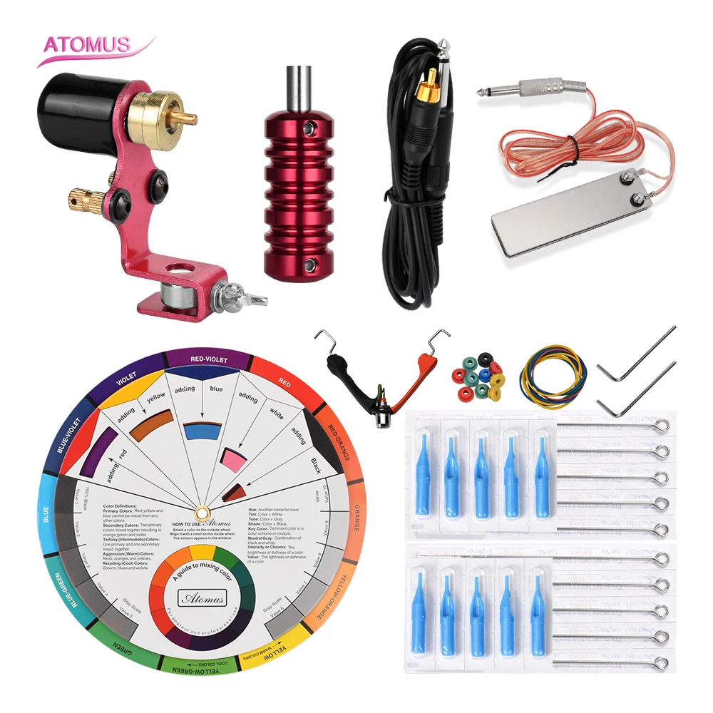 

Kit Tatuagem Iniciante Tatouage Tatto Pedal Tattoo Clip Cord Tip Rotative Tattoo Machine Rotary Set Nueva Llega Suplies Tatoo