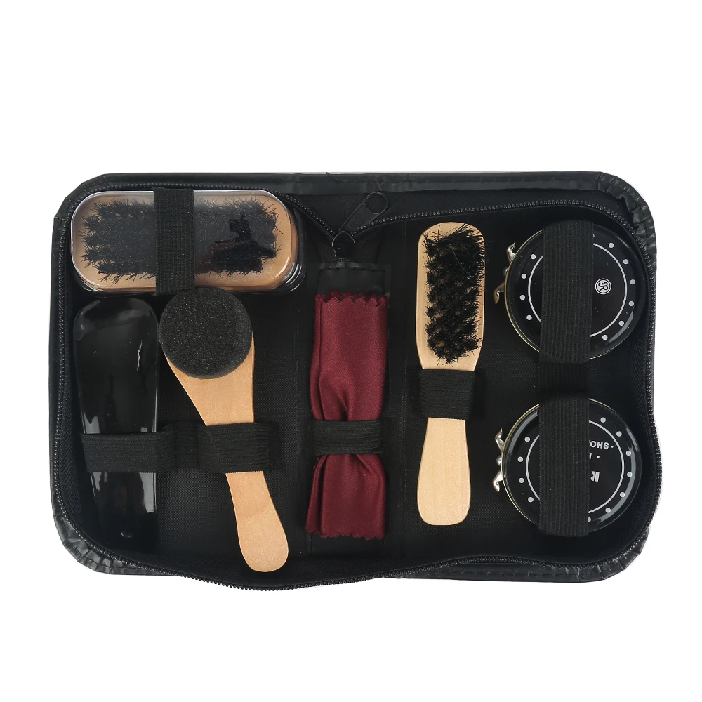8 Pcs/Set Pro Shoes Care Kit Portable For Boots Sneakers Cleaning Set