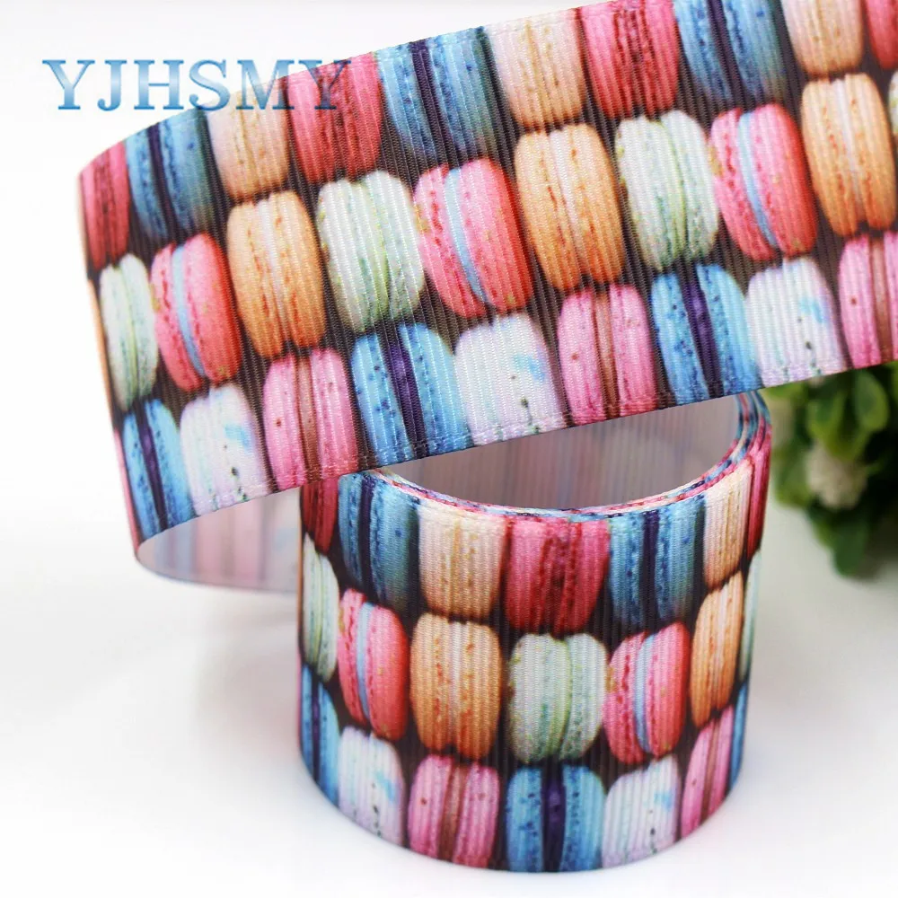 YJHSMY G-18716-614 10 ярдов 38 мм ленты пончики термопечать grosgrain Свадебные аксессуары DIY