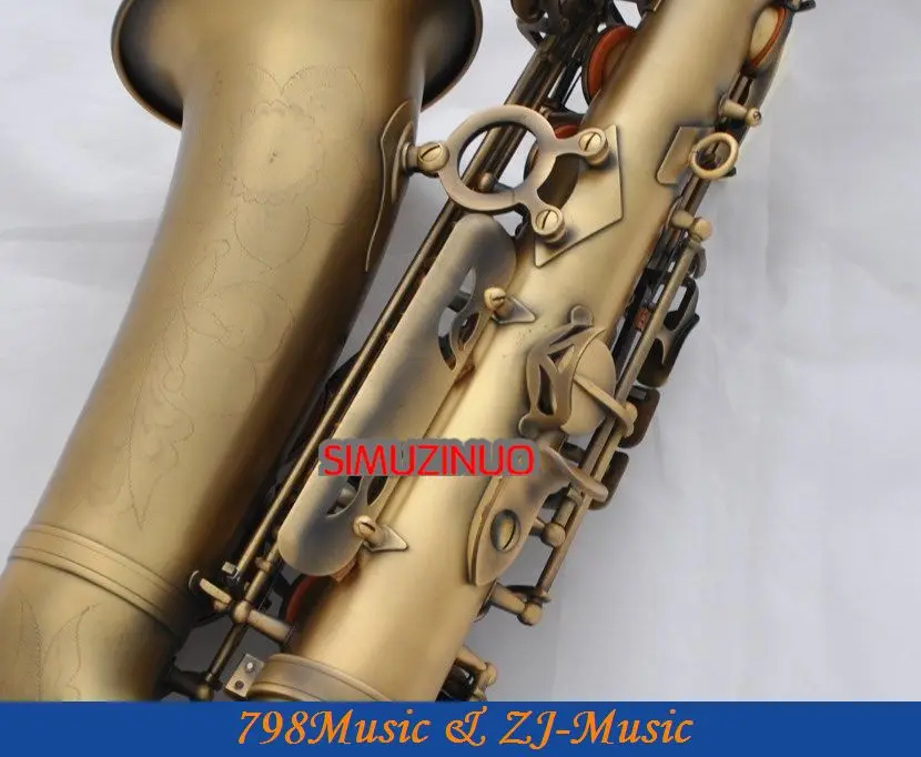 Профессиональный античный бронзовый Eb альт саксофон Abalone shell key High F # sax Новый|alto